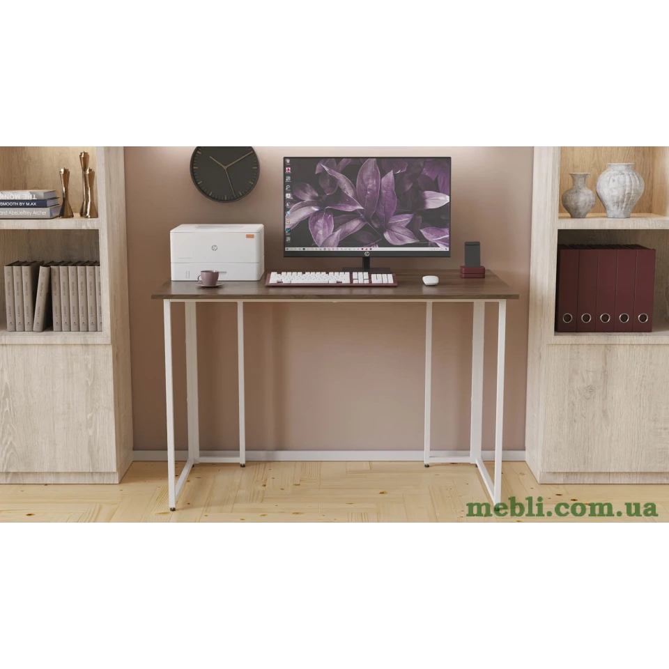 Комп'ютерний стіл Ferrum-decor Ханна 75x100x60 білий ДСП Дуб Сонома Труфель 16мм