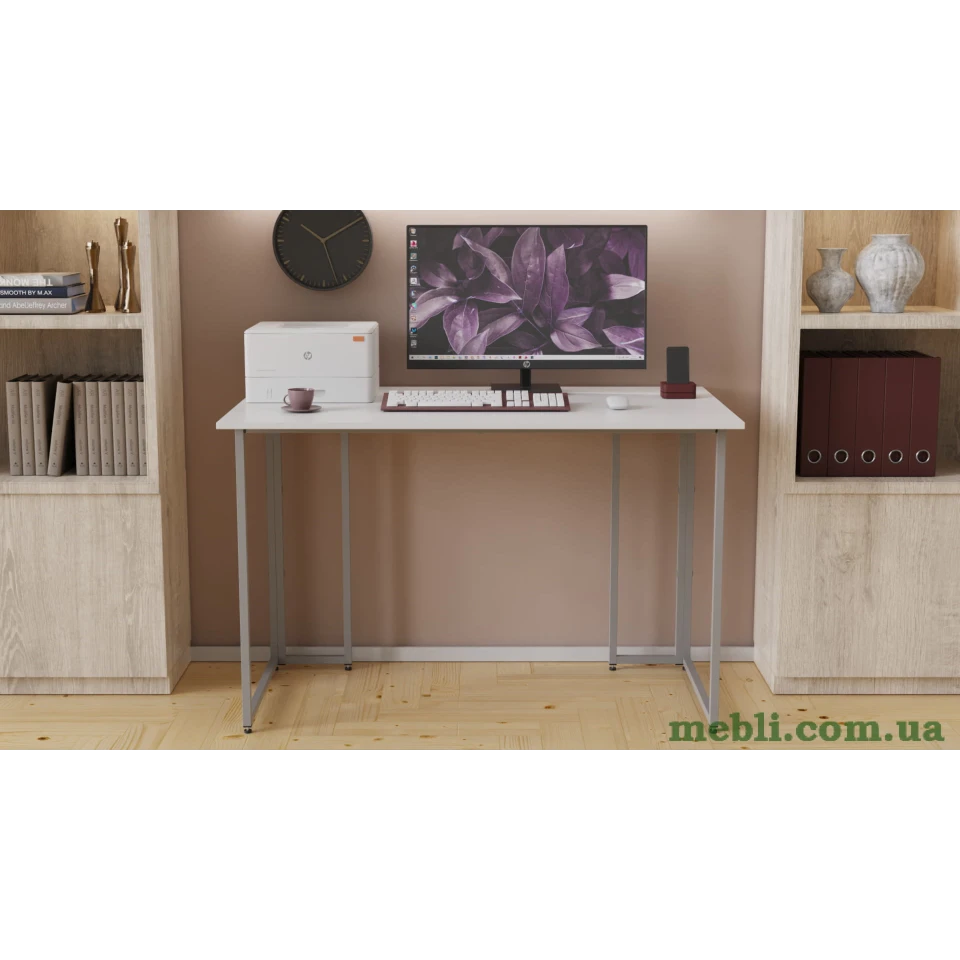 Комп'ютерний стіл Ferrum-decor Ханна 75x100x70 сірий ДСП Білий 16мм