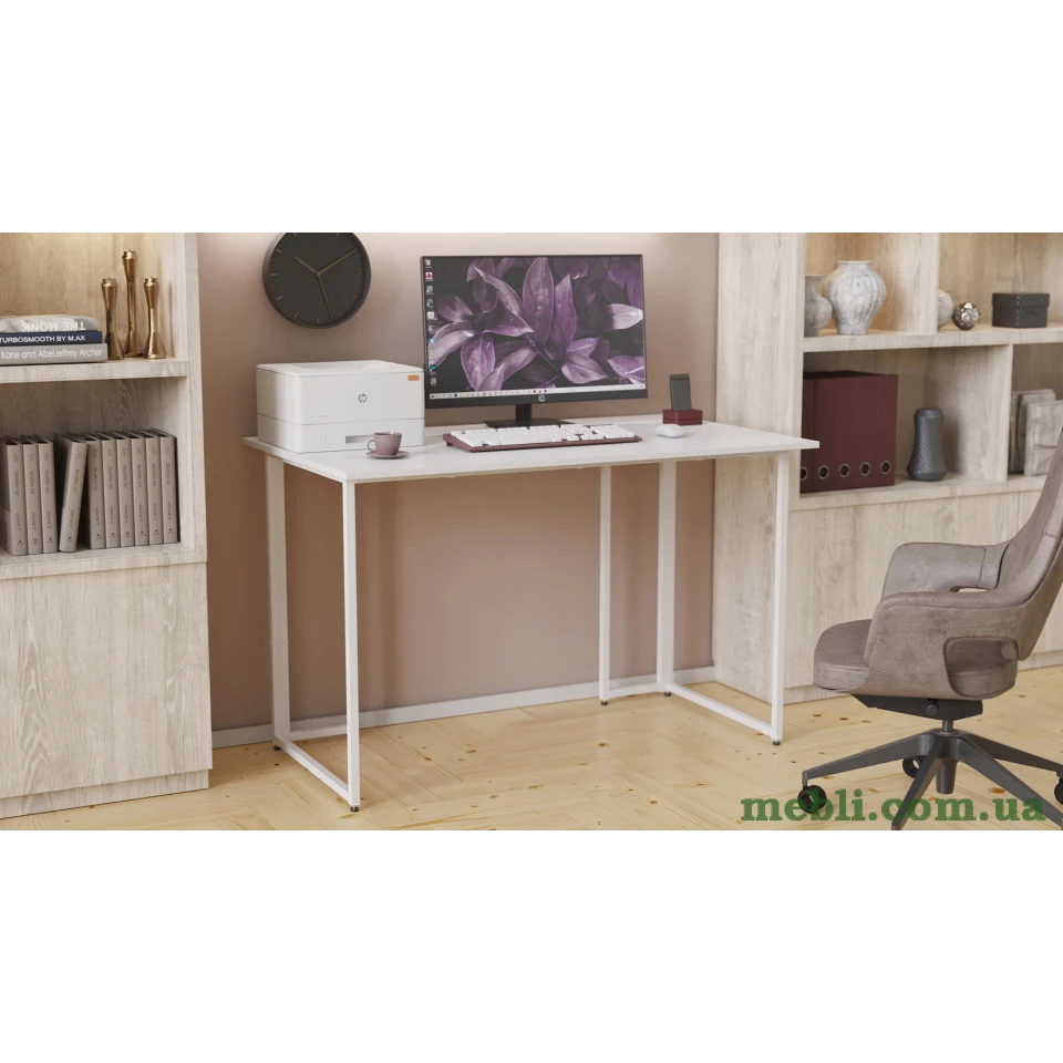 Комп'ютерний стіл Ferrum-decor Ханна 75x120x60 білий ДСП Білий 16мм