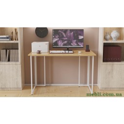 Комп'ютерний стіл Ferrum-decor Ханна 75x120x60 білий ДСП Дуб Артизан 16мм