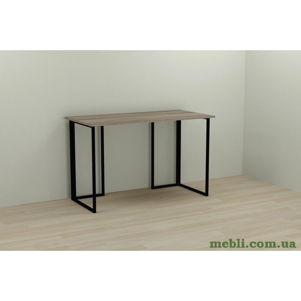 Комп'ютерний стіл Ferrum-decor Ханна 75x120x60 чорний ДСП Дуб Сонома Труфель 16мм