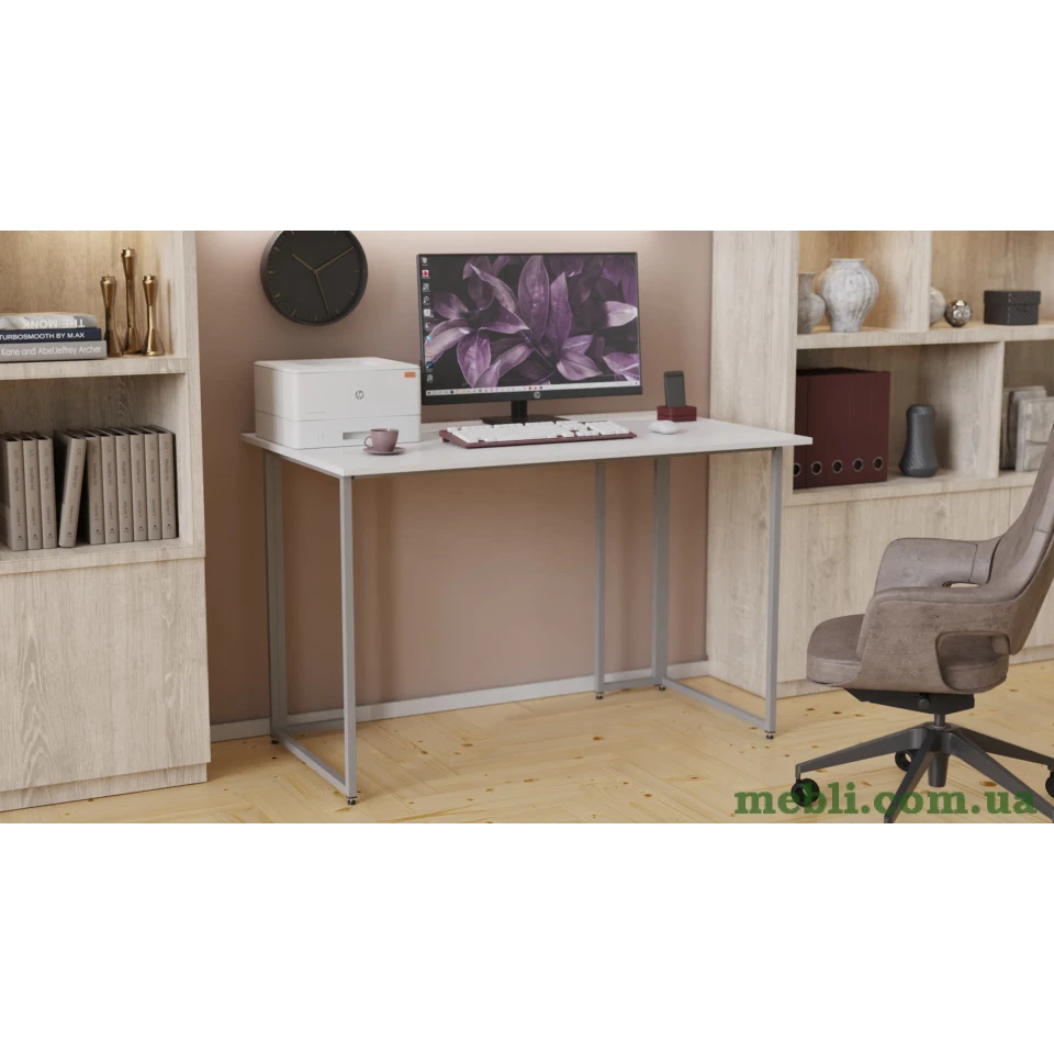 Комп'ютерний стіл Ferrum-decor Ханна 75x120x70 сірий ДСП Білий 16мм
