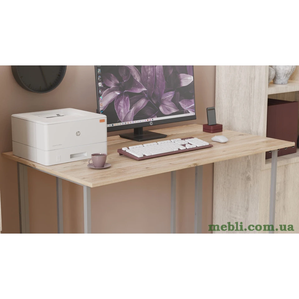 Комп'ютерний стіл Ferrum-decor Ханна 75x120x70 сірий ДСП Дуб Артізан 16мм