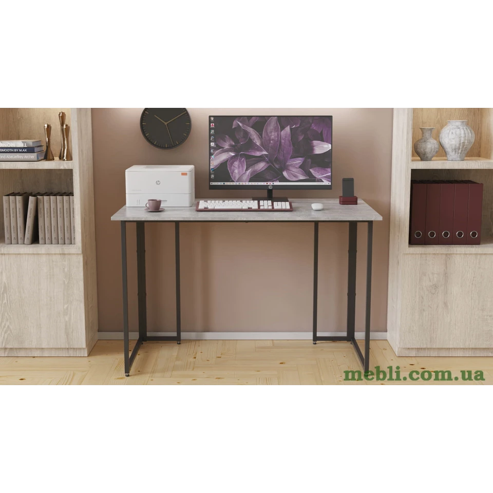 Комп'ютерний стіл Ferrum-decor Ханна 75x140x60 чорний ДСП Білий 16мм