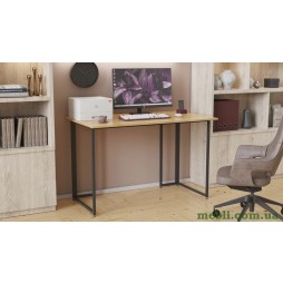 Комп'ютерний стіл Ferrum-decor Ханна 75x140x60 чорний ДСП Дуб Артизан 16мм