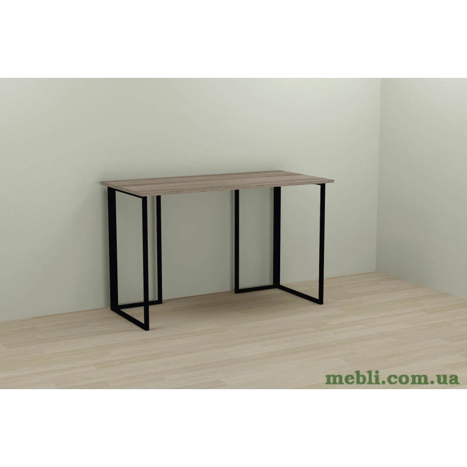 Комп'ютерний стіл Ferrum-decor Ханна 75x140x70 чорний ДСП Дуб Сонома Труфель 16мм
