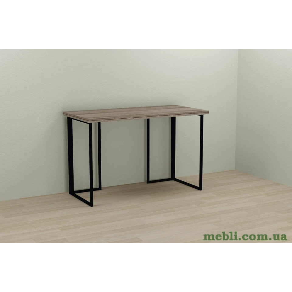 Комп'ютерний стіл Ferrum-decor Ханна 76x120x60 чорний ДСП Дуб Сонома Трюфель 32мм