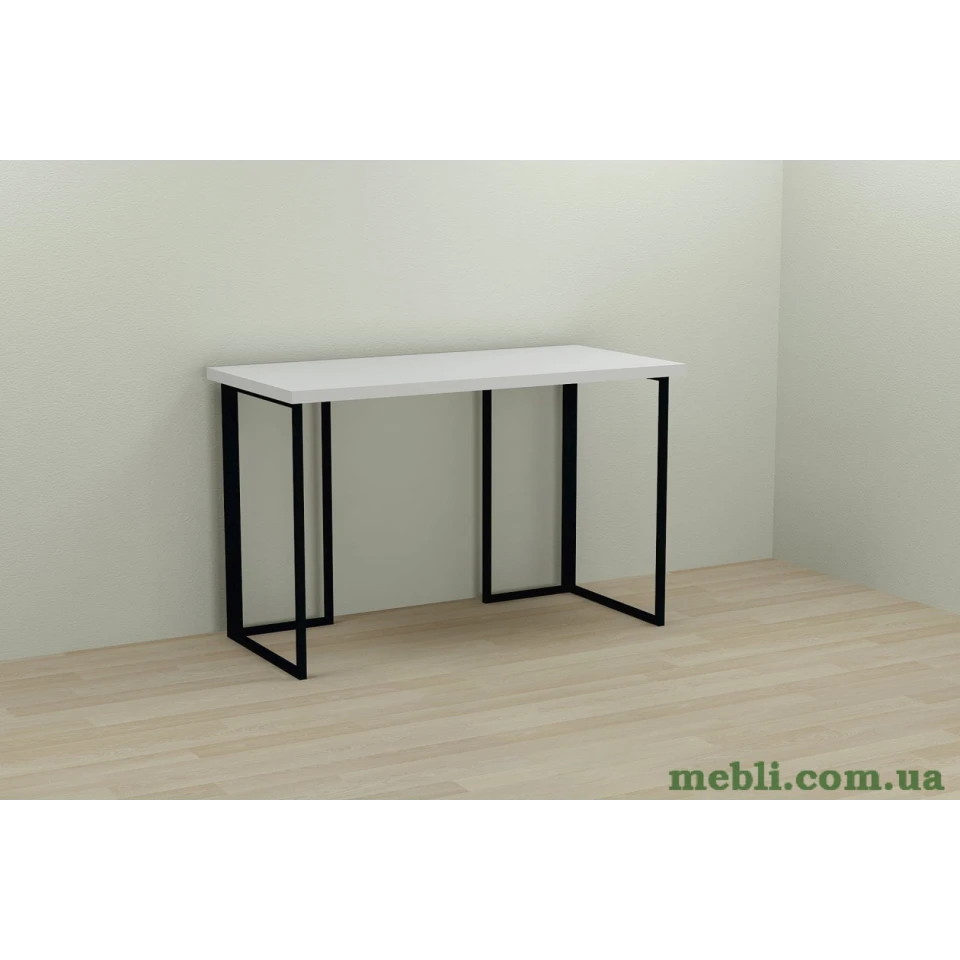 Комп'ютерний стіл Ferrum-decor Ханна 76x120x70 чорний ДСП Білий 32мм