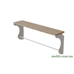 Полиця настінна Ferrum-decor Юзиби 270x500x150 метал Білий ДСП Артізан