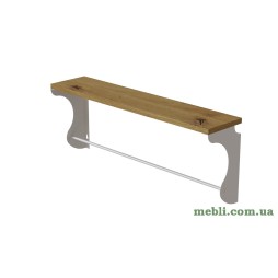 Полиця настінна Ferrum-decor Юзиби 270x500x150 метал Білий ДСП Дуб Артізан