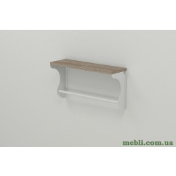Полиця настінна Ferrum-decor Юзиби 270x500x150 метал Білий ДСП Сонома Трюфель
