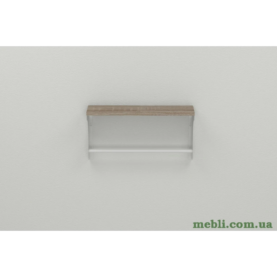 Полиця настінна Ferrum-decor Юзиби 270x500x150 метал Білий ДСП Сонома Трюфель