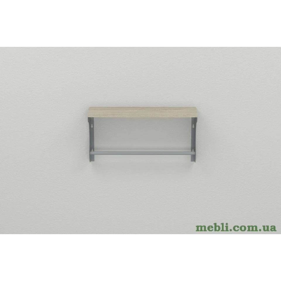 Полиця настінна Ferrum-decor Юзиби 270x500x150 метал Сірий ДСП Сонома