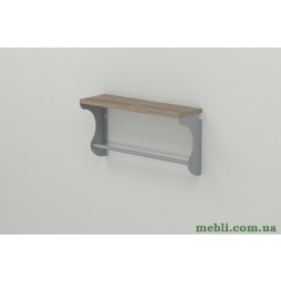 Полиця настінна Ferrum-decor Юзиби 270x500x150 метал Сірий ДСП Сонома Трюфель
