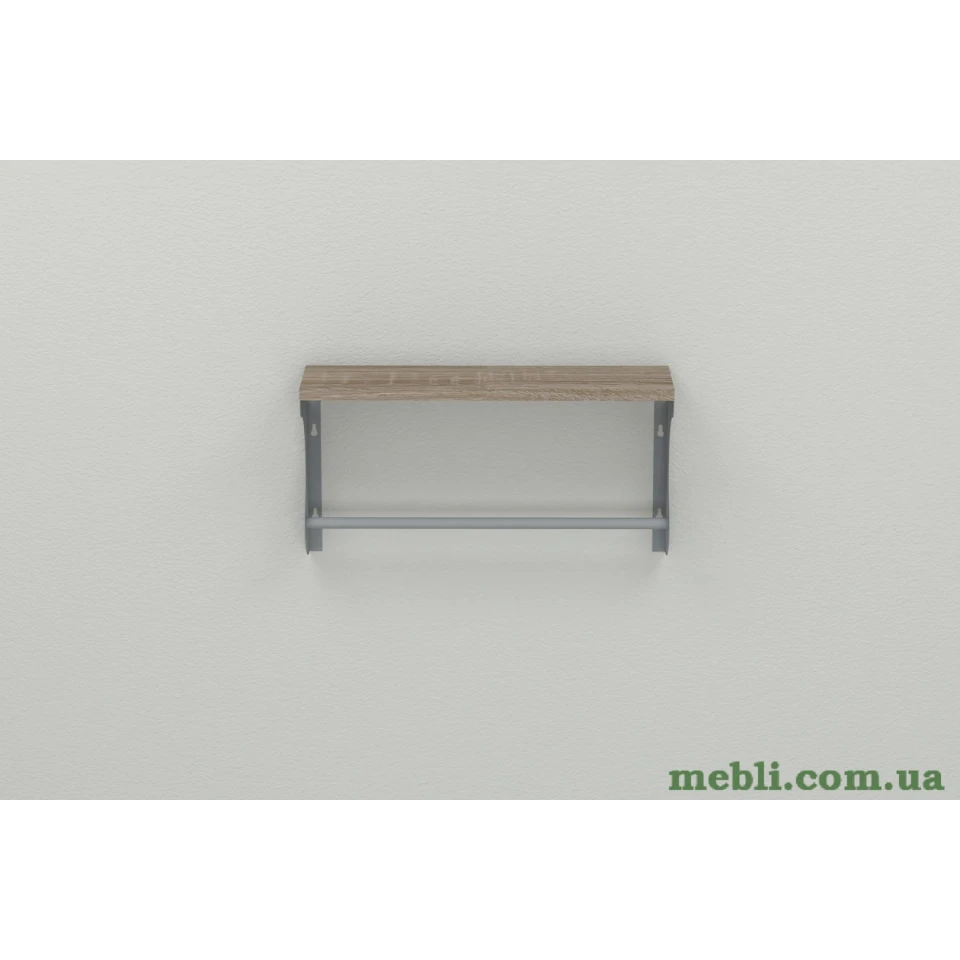 Полиця настінна Ferrum-decor Юзиби 270x500x150 метал Сірий ДСП Сонома Трюфель