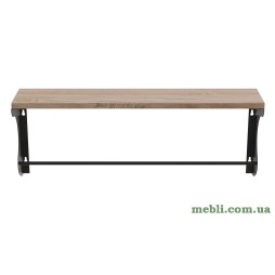 Полиця настінна Ferrum-decor Юзиби 270x500x150 метал Чорний ДСП Артізан