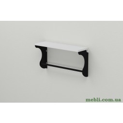 Полиця настінна Ferrum-decor Юзиби 270x500x150 метал Чорний ДСП Білий