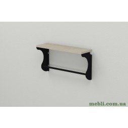 Полиця настінна Ferrum-decor Юзиби 270x500x150 метал Чорний ДСП Сонома