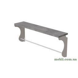 Полиця настінна Ferrum-decor Юзиби 270x600x150 метал Білий ДСП Бетон