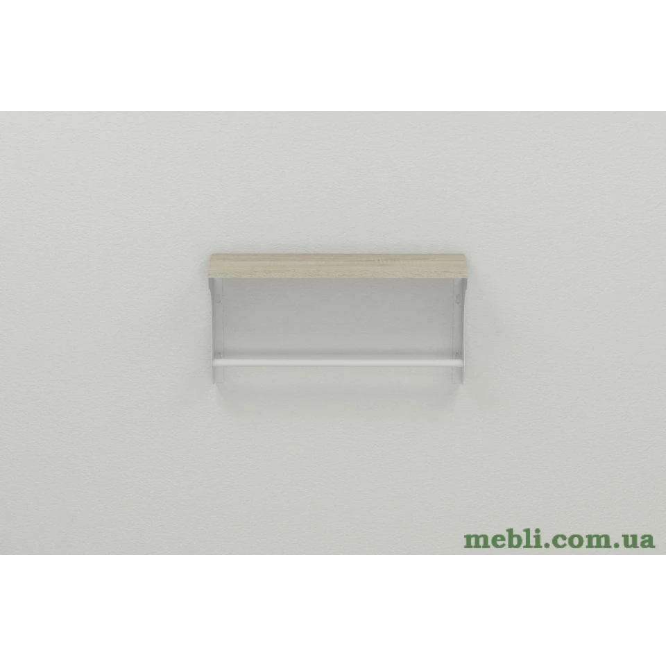 Полиця настінна Ferrum-decor Юзиби 270x600x150 метал Білий ДСП Сонома