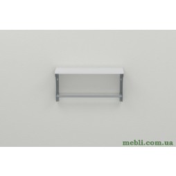Полиця настінна Ferrum-decor Юзиби 270x600x150 метал Сірий ДСП Білий