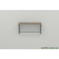 Полиця настінна Ferrum-decor Юзиби 270x600x150 метал Сірий ДСП Сонома Трюфель