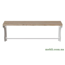 Полиця настінна Ferrum-decor Юзиби 270x700x150 метал Білий ДСП Артізан