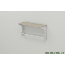 Полиця настінна Ferrum-decor Юзиби 270x700x150 метал Білий ДСП Сонома