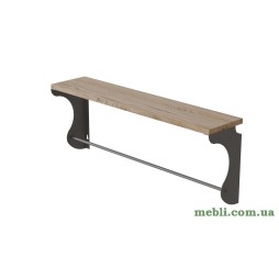 Полиця настінна Ferrum-decor Юзиби 270x700x150 метал Сірий ДСП Артізан