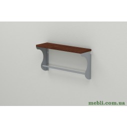 Полиця настінна Ferrum-decor Юзіби 270x500x150 метал Сірий ДСП Венге