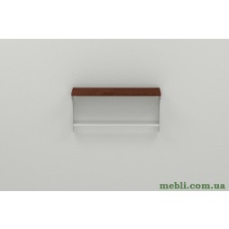 Полиця настінна Ferrum-decor Юзіби 270x600x150 метал Білий ДСП Венге