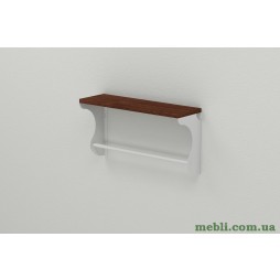 Полиця настінна Ferrum-decor Юзіби 270x700x150 метал Білий ДСП Венге