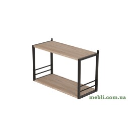 Книжкова полиця універсальна Стим 1 38x63x26 чорний ДСП Дуб Сан-Марино 16мм