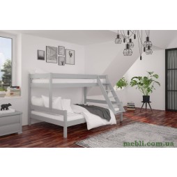 Двоярусне дитяче ліжко Mebigrand Атланта Світло-сірий (RAL 7040) 140-90х200