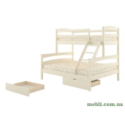 Двоярусне дитяче ліжко Mebigrand Чикаго Айворі 140-80х190 з ящиками