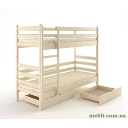 Двоярусне дитяче ліжко Mebigrand Соня Айворі 80х190 з ящиками