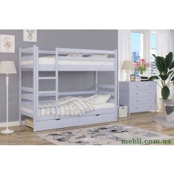 Двоярусне дитяче ліжко Mebigrand Соня Блакитний (S 2010 R80 B) 80х190 з ящиками