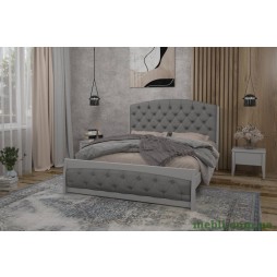 Двоспальне ліжко Mebigrand Мехіко Світло-сірий (RAL 7040)/Аляска 08 180х200