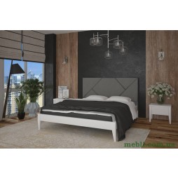 Двоспальне ліжко Mebigrand Нью-Йорк ДК Білий/Аляска 01 140х200