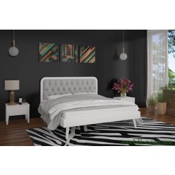 Двоспальне ліжко Mebigrand Токіо Білий/Аляска 08 140х200