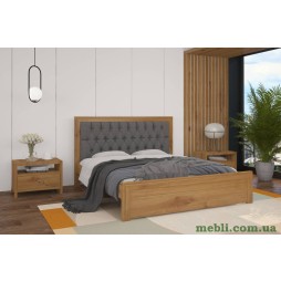 Двоспальне ліжко Mebigrand Торонто Т3 Горіх світлий/Аляска 05 160х200