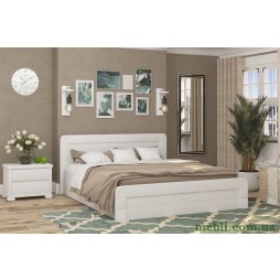 Двоспальне ліжко (підйомний механізм) Mebigrand Тоскана Люкс Білий (RAL9003) 140х190