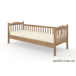 Дитяче ліжко Mebigrand Каріна Горіх світлий 80х190 з заднім бортиком