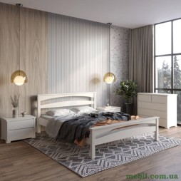 Двоспальне дерев'яне ліжко Mebigrand Чикаго Сіті Бежевий (S2005Y50R) 160х190