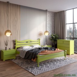 Двоспальне дерев'яне ліжко Mebigrand Даллас Лайм (S3050G70Y) 140х200