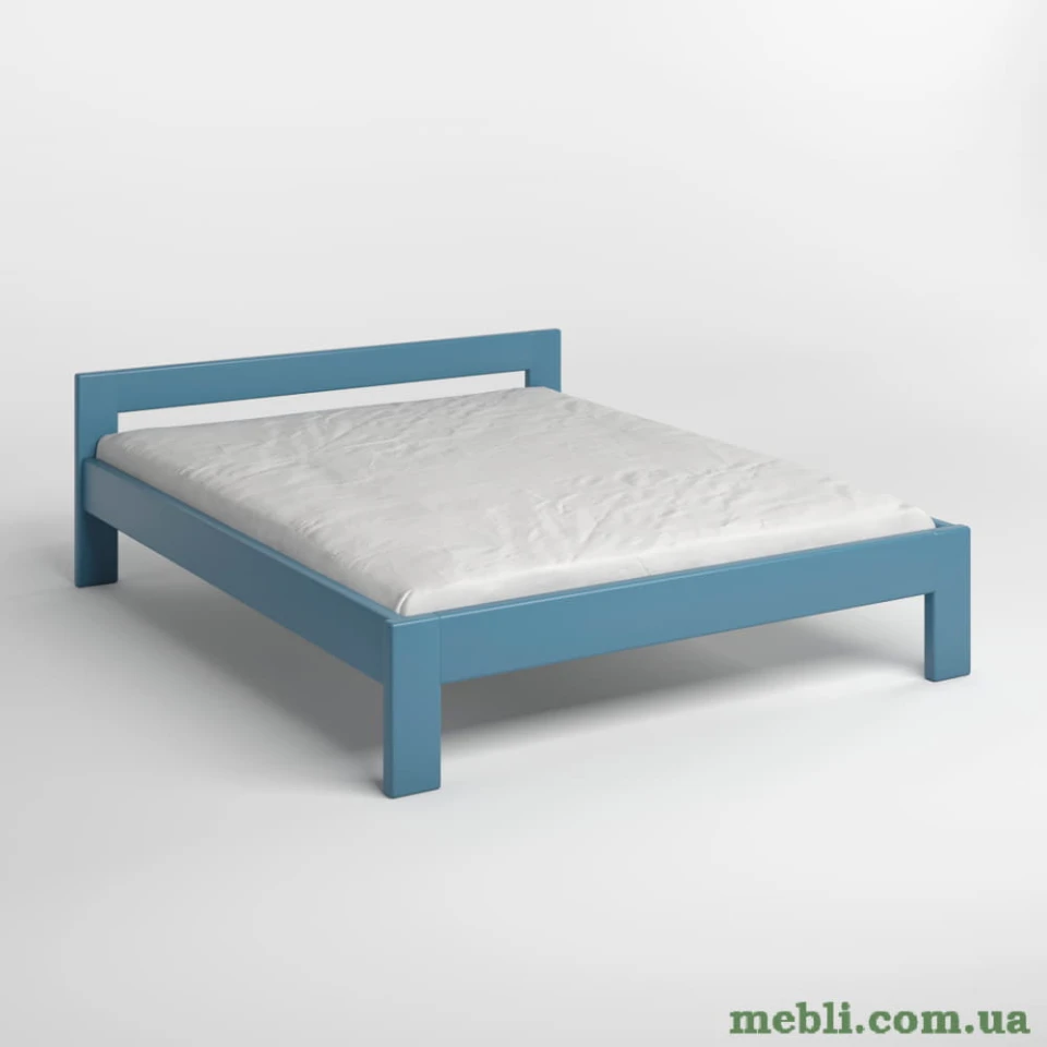 Двоспальне дерев'яне ліжко Mebigrand Делі Сіро-синій (S7010R90B) 140х190
