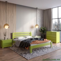 Двоспальне дерев'яне ліжко Mebigrand Колумбія 140х200 Лайм (S3050G70Y)