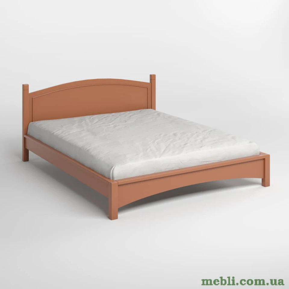 Двоспальне дерев'яне ліжко Mebigrand Мангеттен Н Коричневий (RAL8025) 160х200