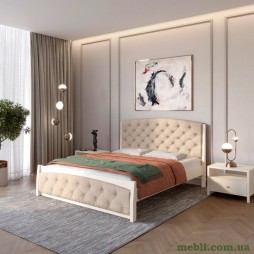 Двоспальне дерев'яне ліжко Mebigrand Мехіко Айворі (S0505Y30R)/Аляска 23 (Бежевий) 180х200