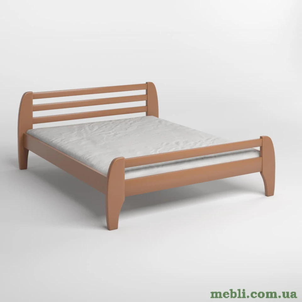 Двоспальне дерев'яне ліжко Mebigrand Мілан Коричневий (RAL8025) 180х200